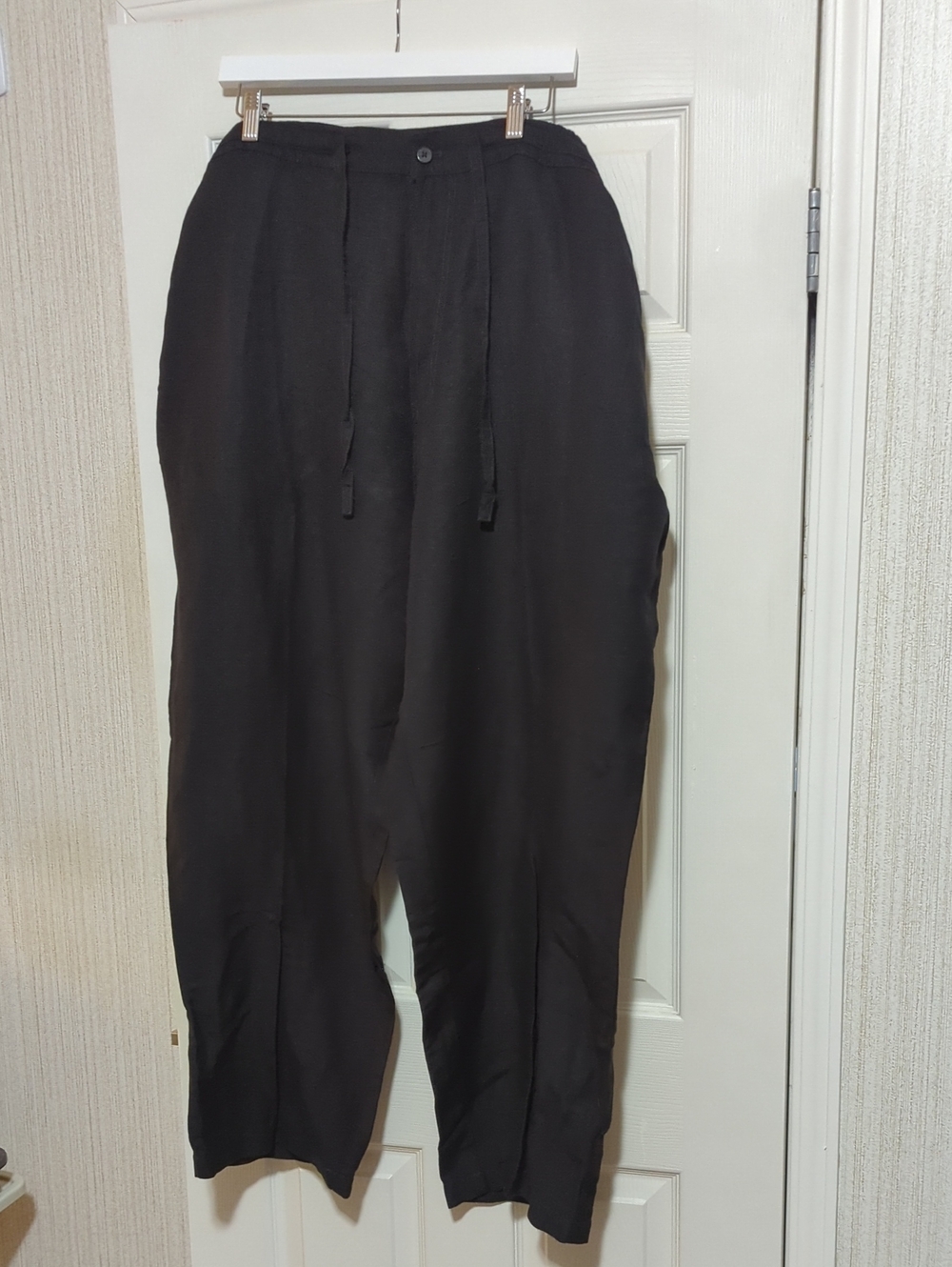 Cubavera Black Relaxed Drawstring Trousers